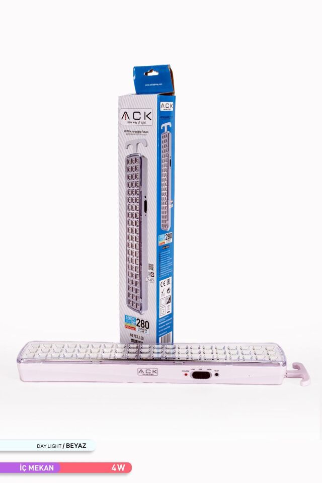 60 Led'li Şarj Edilebilir Işıldak Acil Durum Aydınlatması, Kamp Lambası 4w