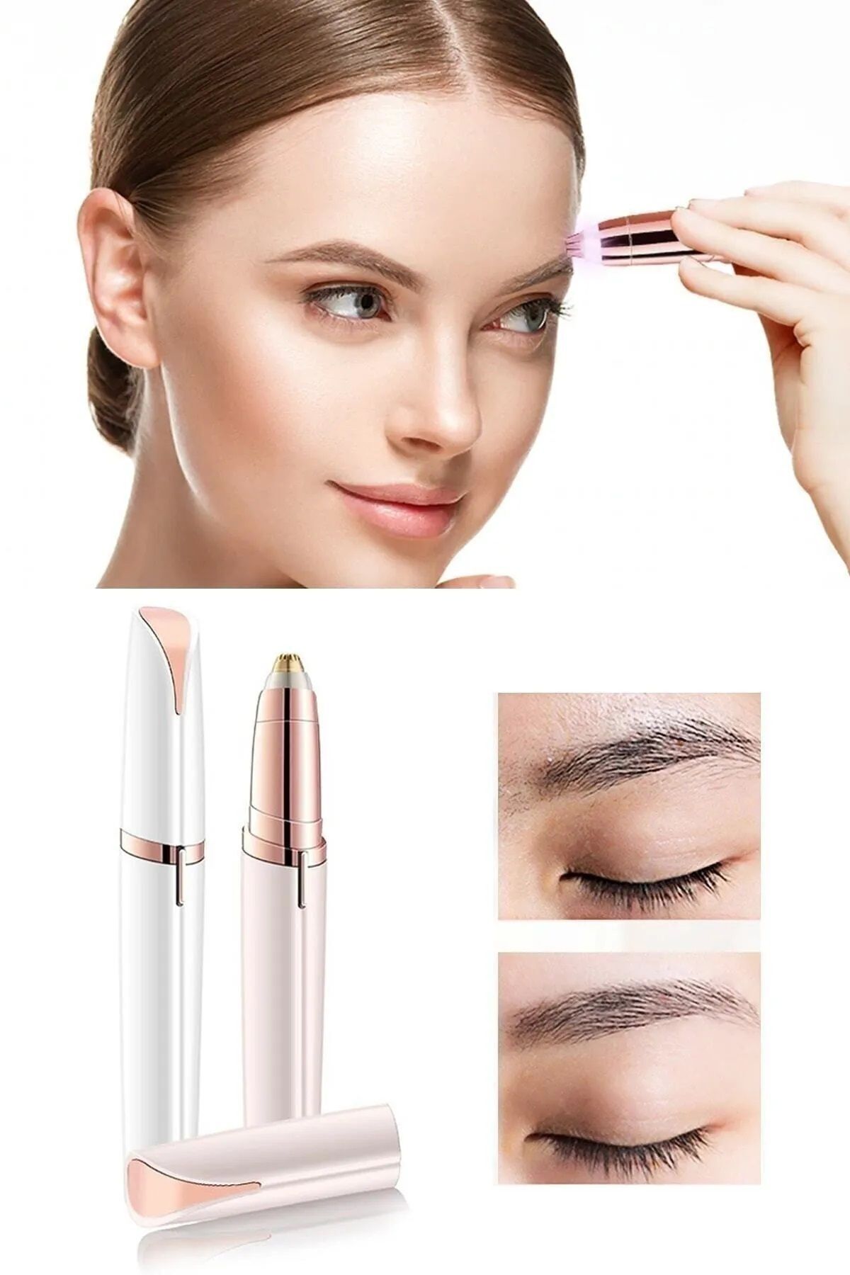 Usb Şarjlı Yüz Tüy Temizleyici Tüy Alma Temizleme Brows Kaş Bıyık Tüy Epilasyon Aleti