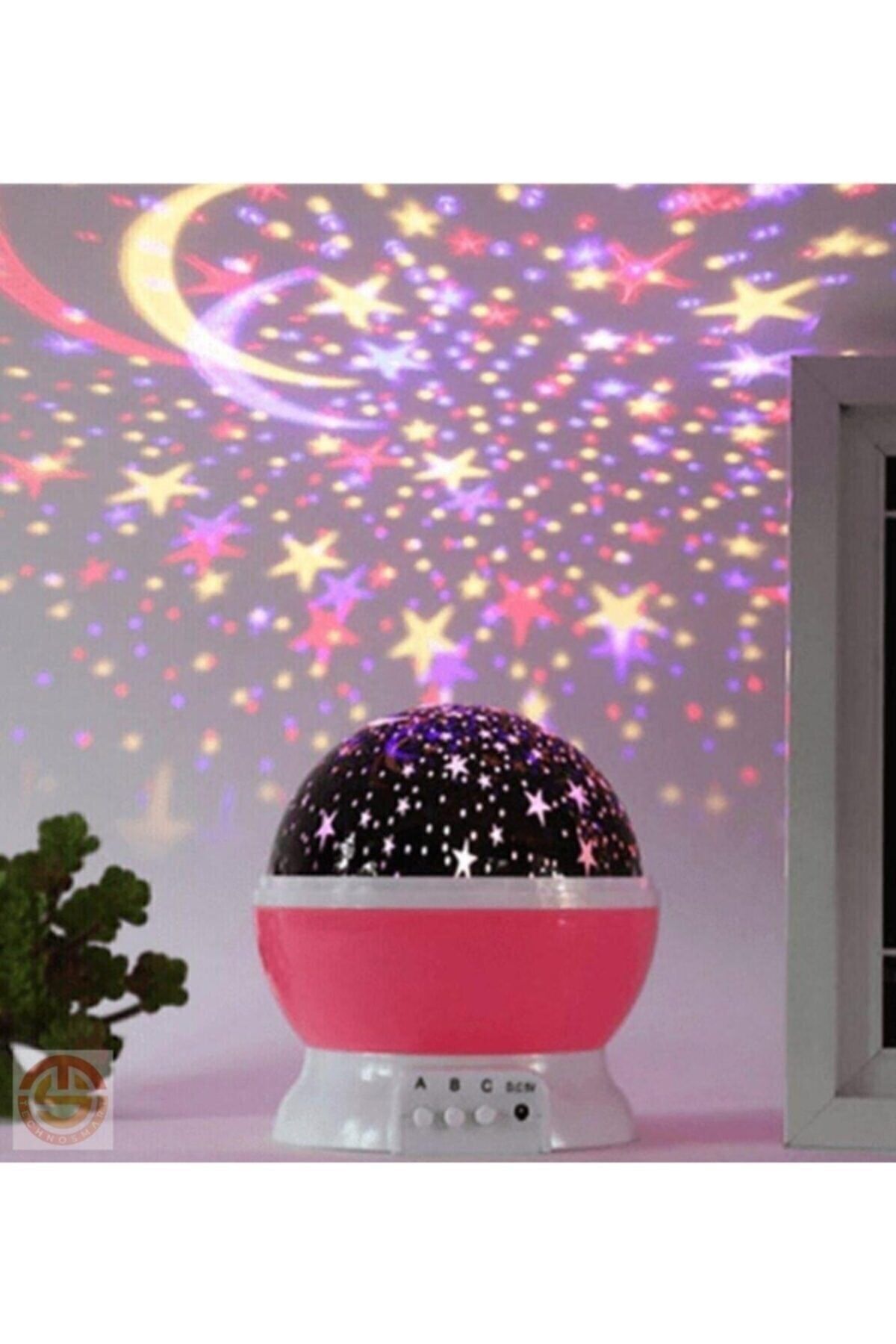 Dönen Renkli Star Master Yıldızlı Gökyüzü Projeksiyon Gece Lambası Masa Lambası