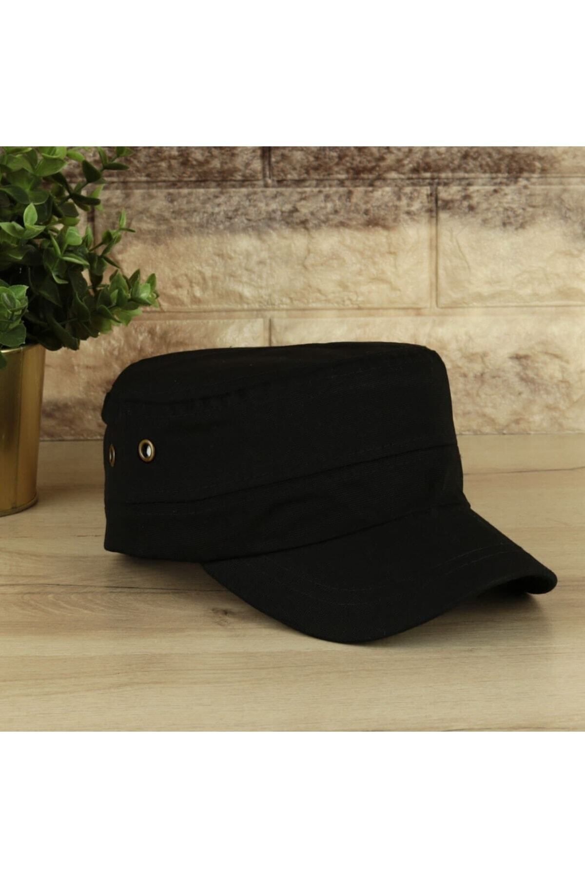 Castro Şapka Yazlık Canvas Kumaş Unisex siyah