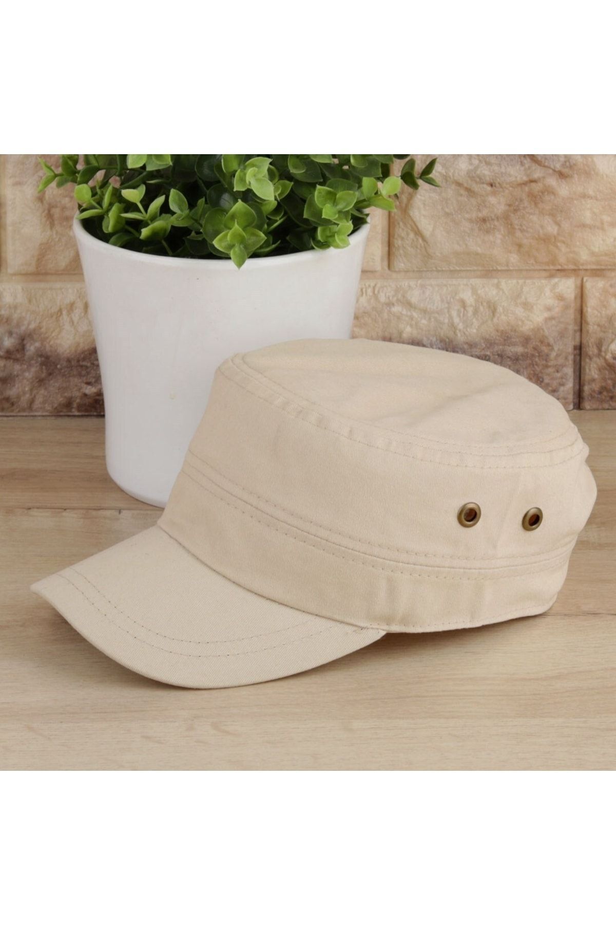 Castro Şapka Yazlık Canvas Kumaş Unisex krem