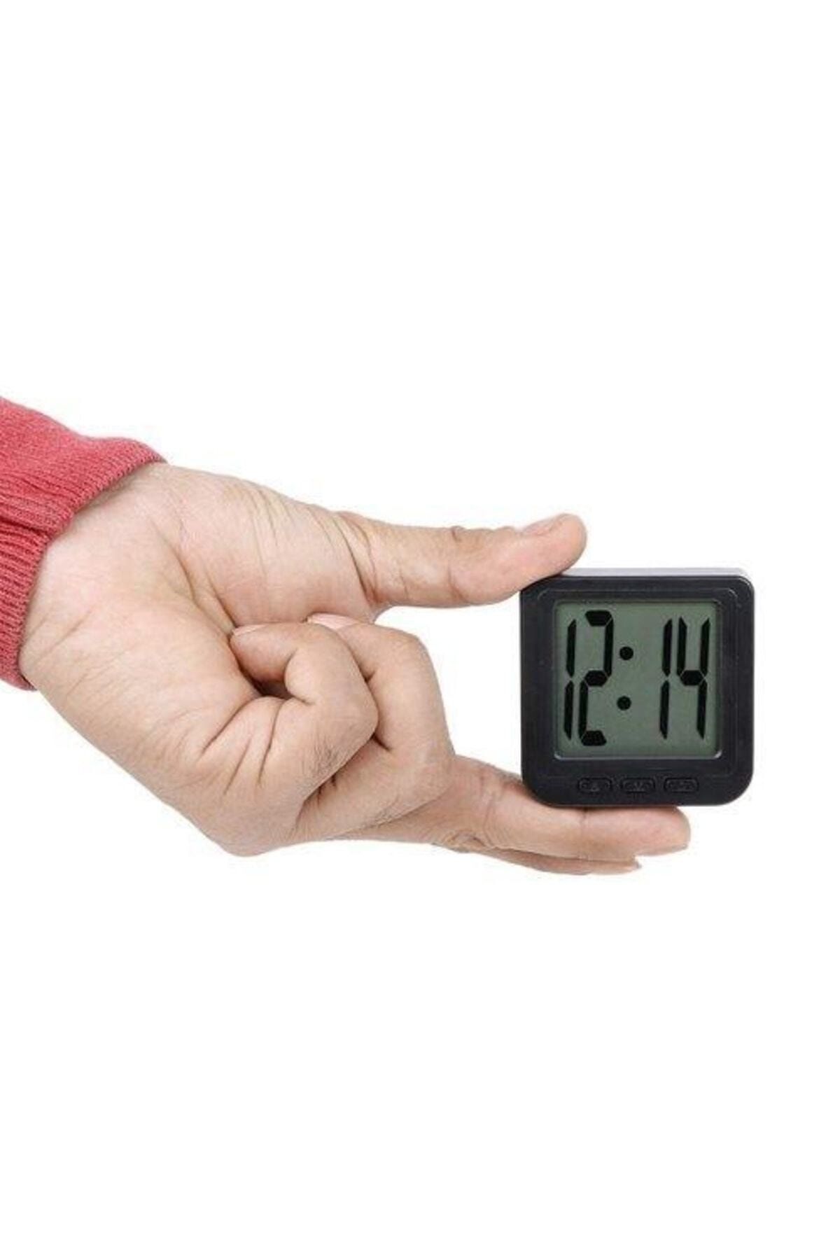 Klasik Dijital Masaüstü Mini Tarihli Saat 60 x 70 Sarı