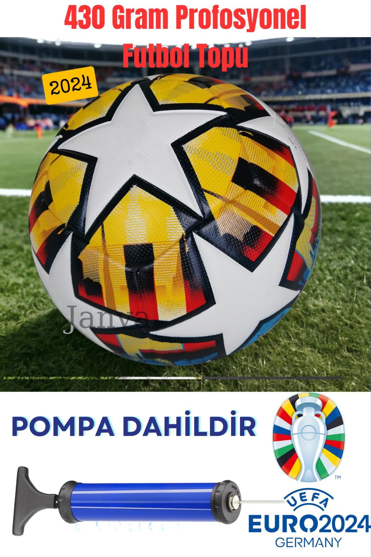 Uefa Şampiyonlar Ligi Özel Tasarım Futbol Topu 420 gram Lazer Kesim Maç Ve Antreman