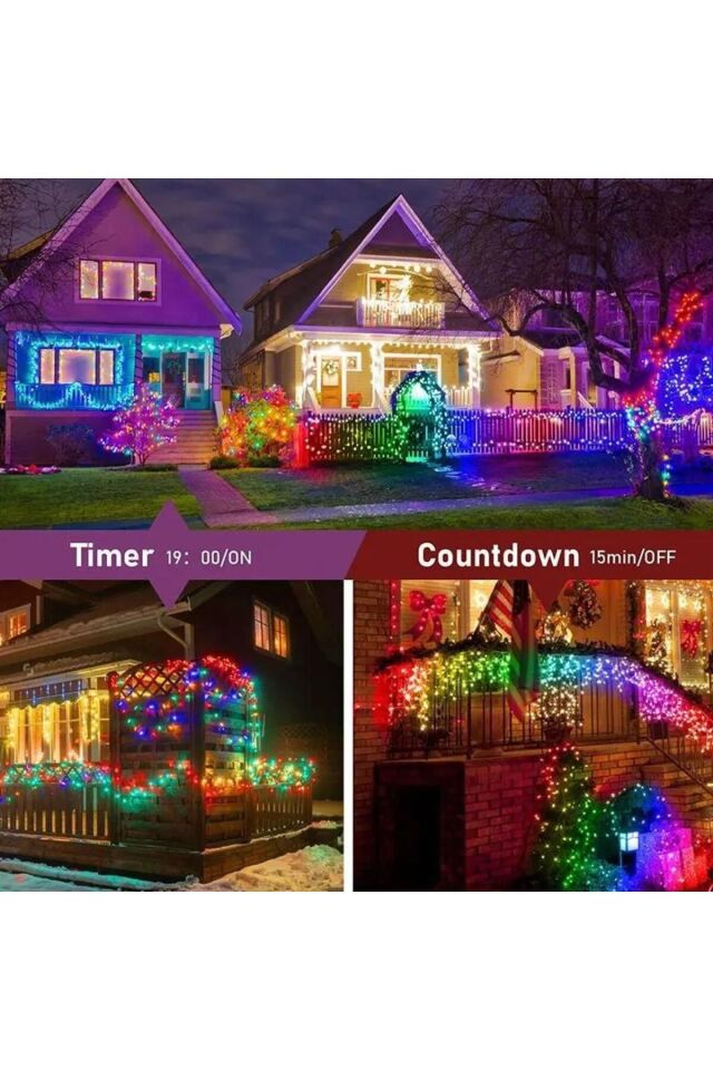 USB Fonksiyonlu Uygulamalı 10 Metre Rgb Yılbaşı Ledi Magic Led Kumandalı Led Çam Ağacı Ledi