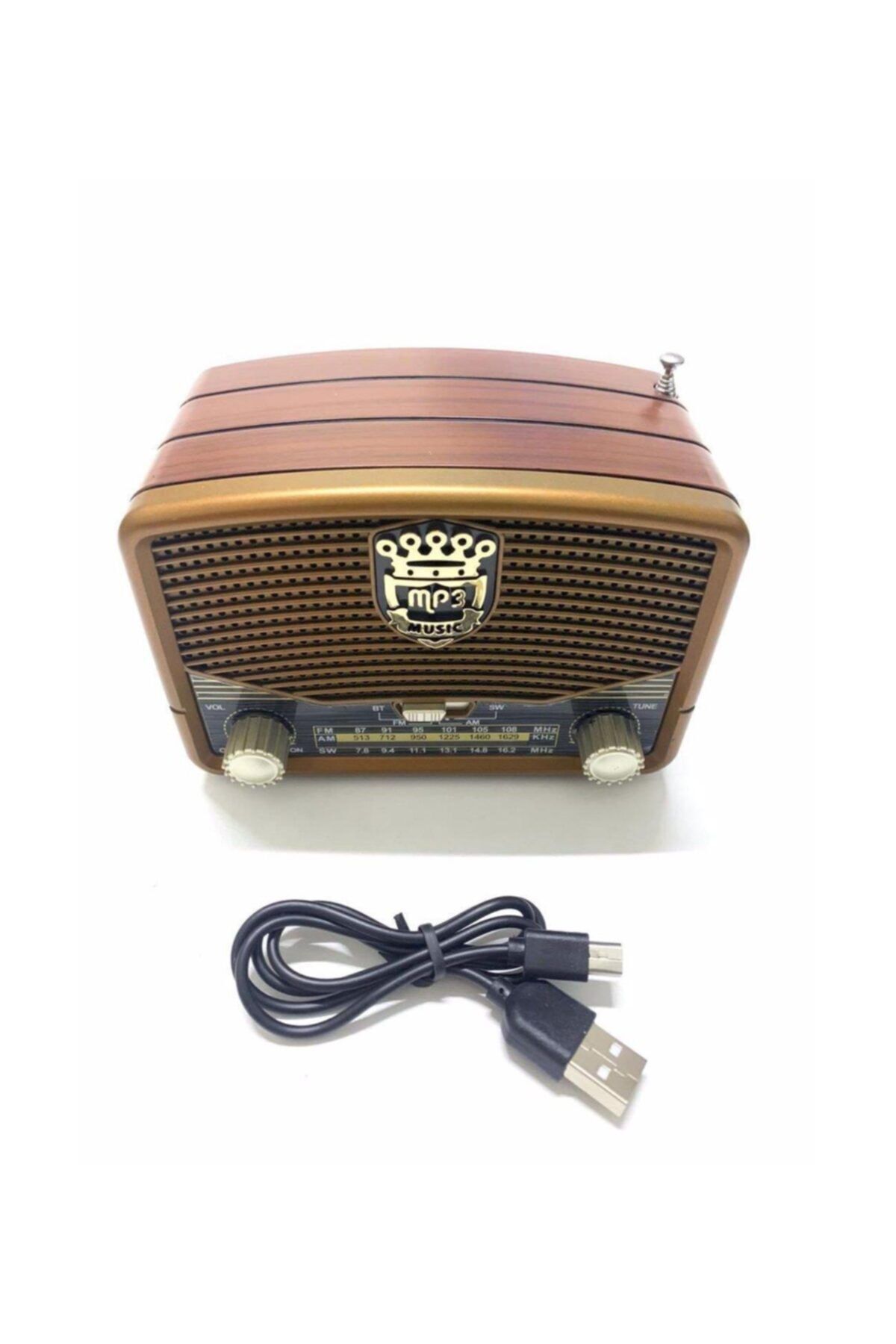 Şarjlı Mp3 Müzik Çalar Radyo Usb Sd Bluetooth Destekli Nostaljik Radyo Müzik Çalar Fm Rt-307
