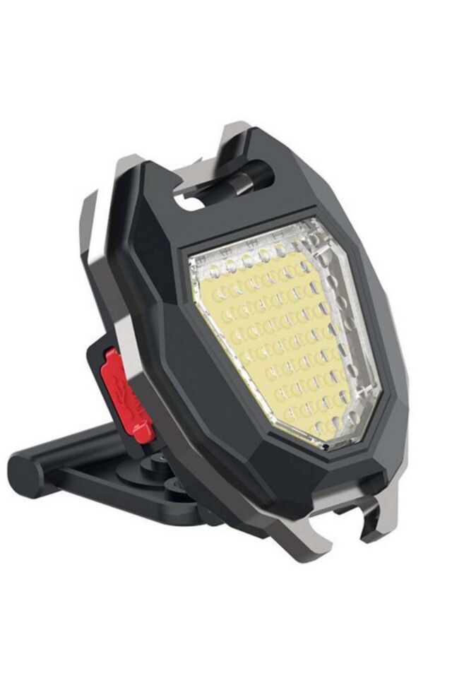 W5144 Şarjlı Çakmaklı Mini Kamp Feneri Çoklu Mod Ve Kırmızı Ikaz Lambası, Düdük, Açacak