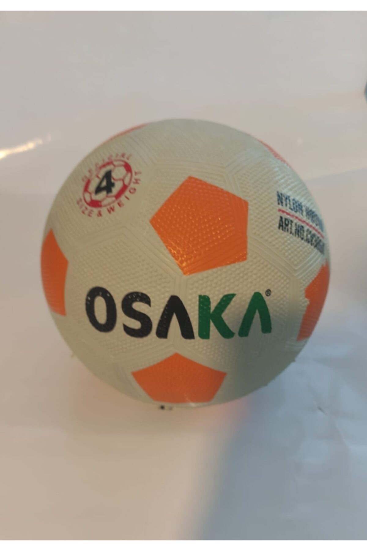 4 Numara Kauçuk Futbol Topu Turuncu Beyaz