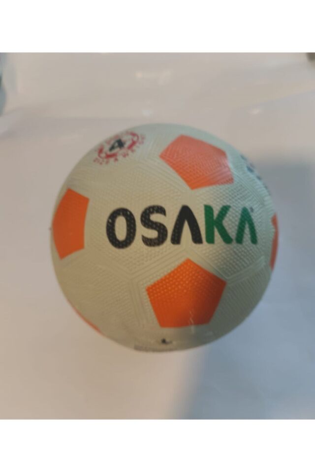 4 Numara Kauçuk Futbol Topu Turuncu Beyaz
