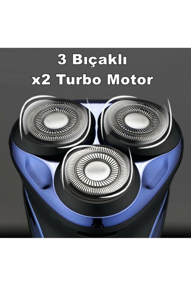 V-306 Aqua Deep Blue Touch Islak & Kuru Şarjlı Ipx7 Su Geçirmez Tıraş Makinesi Günlük Sıfır