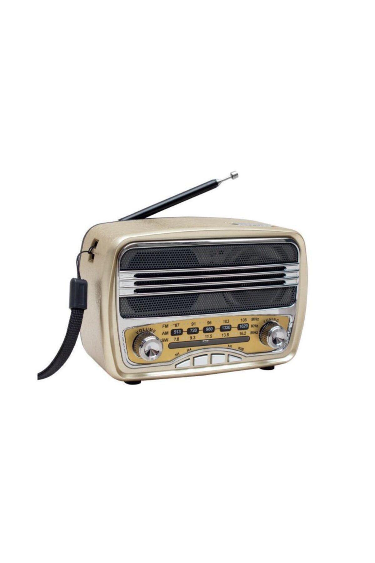 Bluetooth Usb Sd Destekli Fm Radyo Şarjlı 3 Bant Nostaljik Müzik Kutusu Mp3 Çalar Ses Boması Rt-840
