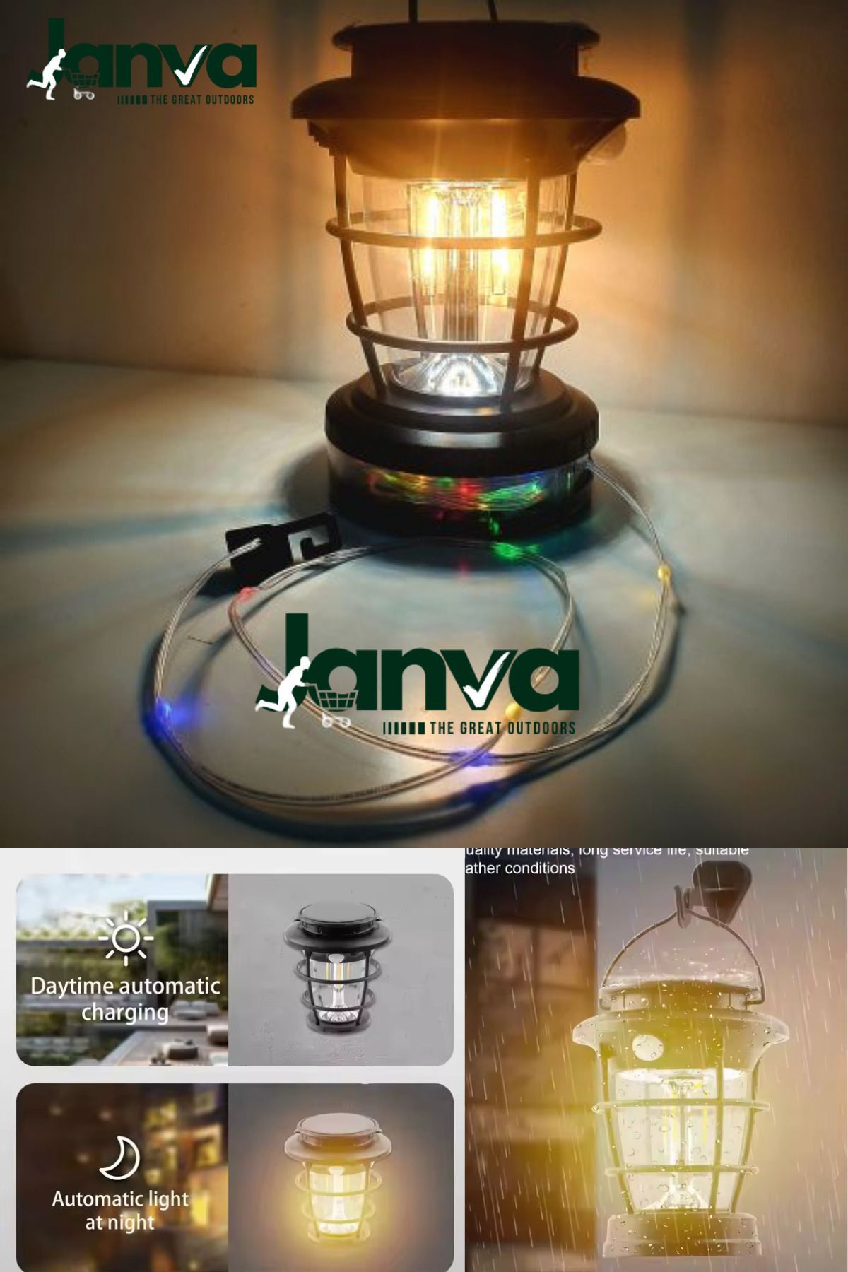 Çadır Işığı Askı Aparatlı Kamp Lambası Şarjlı 5 Modlu Kancalı Lamba Powerbank Özellikli Deprem Işığı