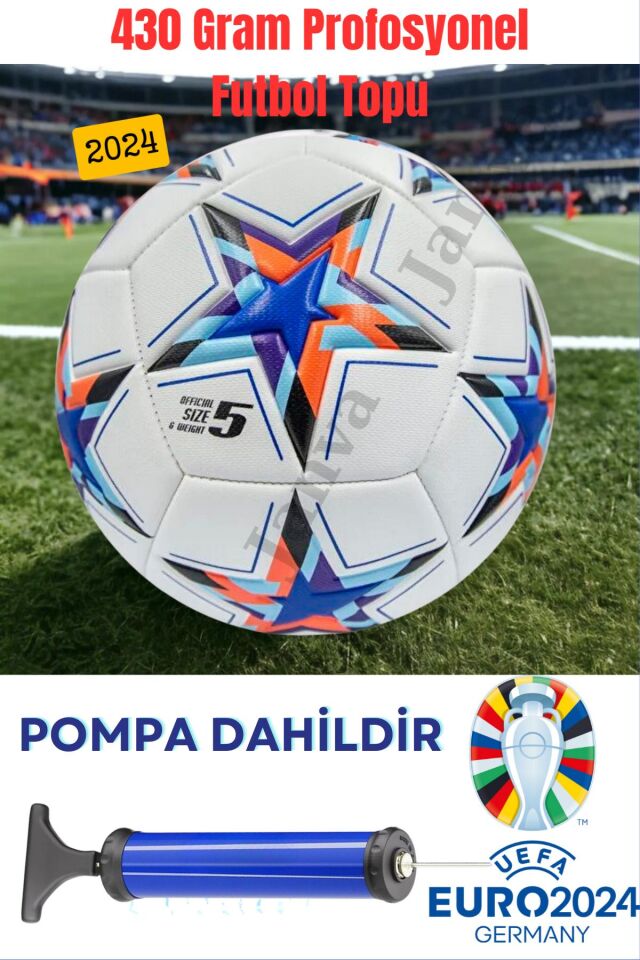 Şampiyonlar Ligi Tasarımı 420gram Kaliteli Futbol Topu Pompa ve Şişirme İğnesi Hediyeli Masterplus