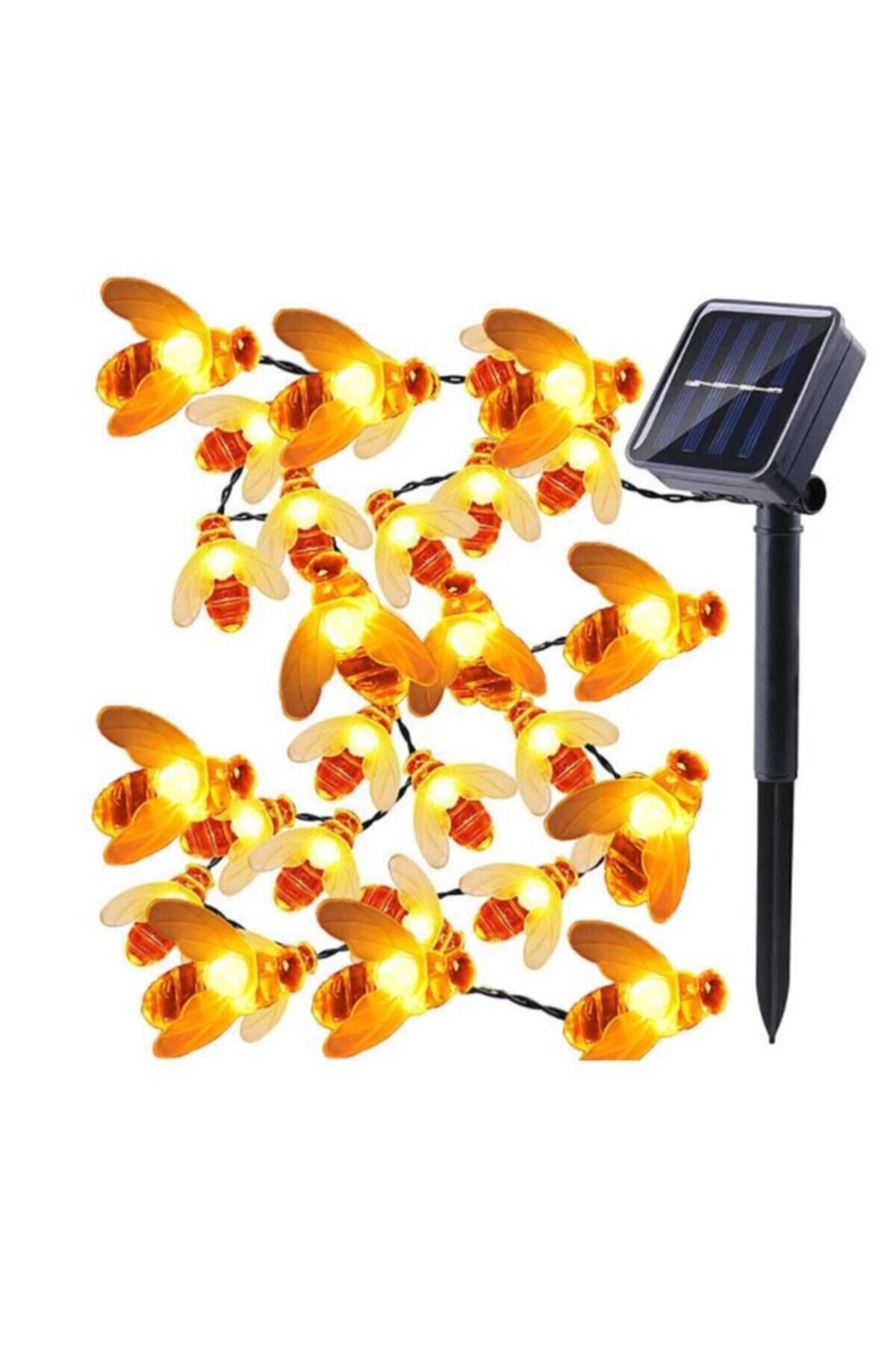 Güneş Enerjili Solar Arı Led Işık Zinciri Bahçe Aydınlatma 5 Metre 30 Ledli