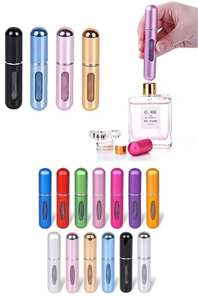 Taşınabilir Cep Parfüm Şişesi Doldurma Atomizer Çantalık Dolabilir Mini Şişe 5ml