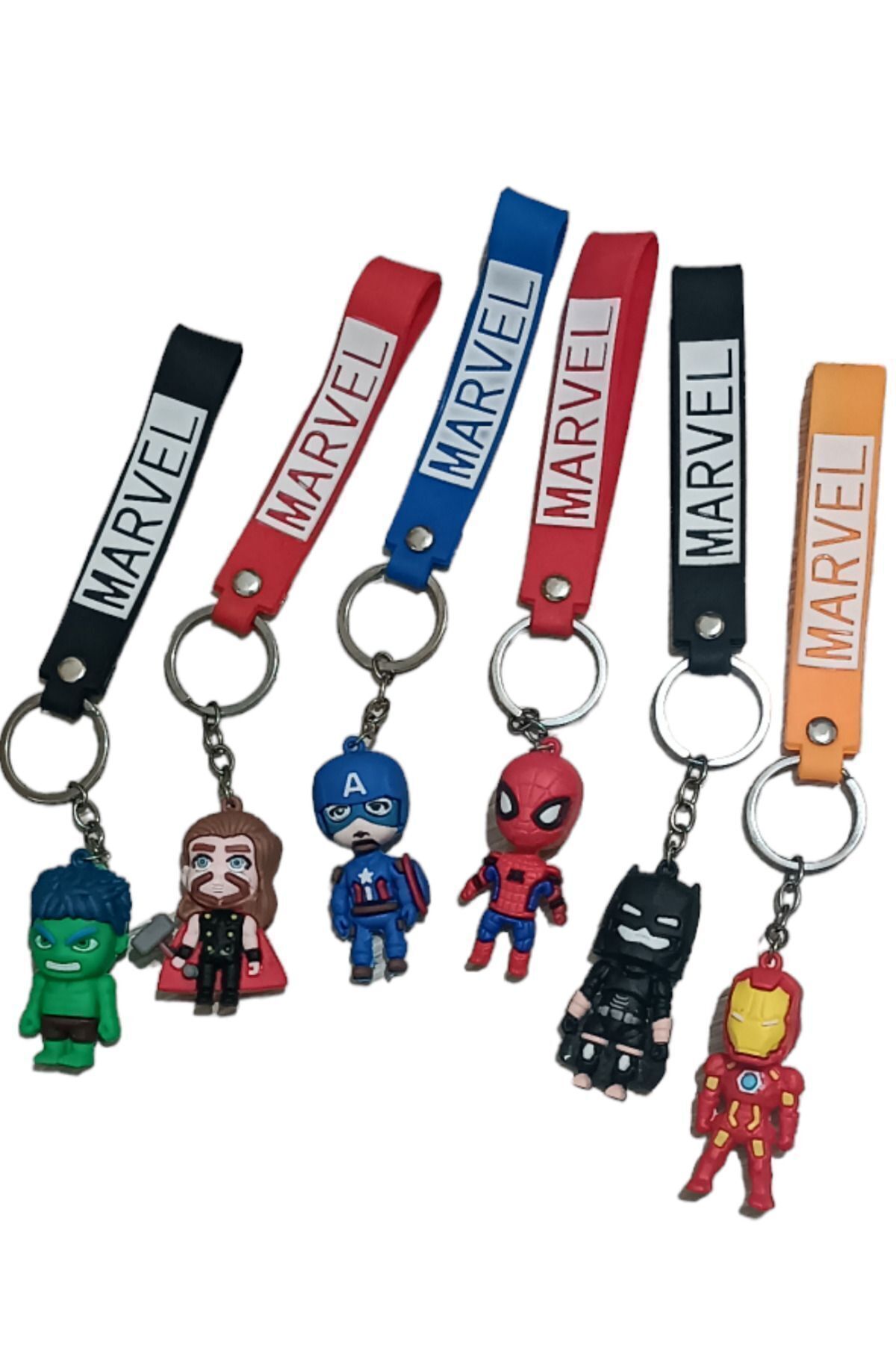 Süper Kahramanlar 3d Silikon Anahtarlık Ve Çanta Süsü Marvel 1 Adet