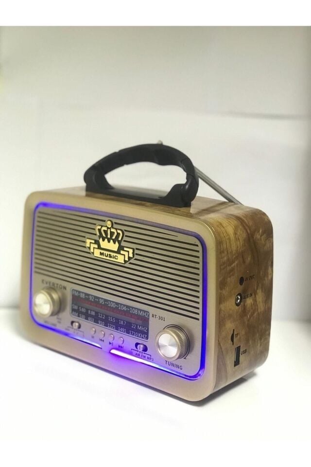 Everton Rt-301 Nostaljik Görünümlü Bluetoothlu Mp3 Çalar Radyo Müzik Kutusu Kırmızı Rt301