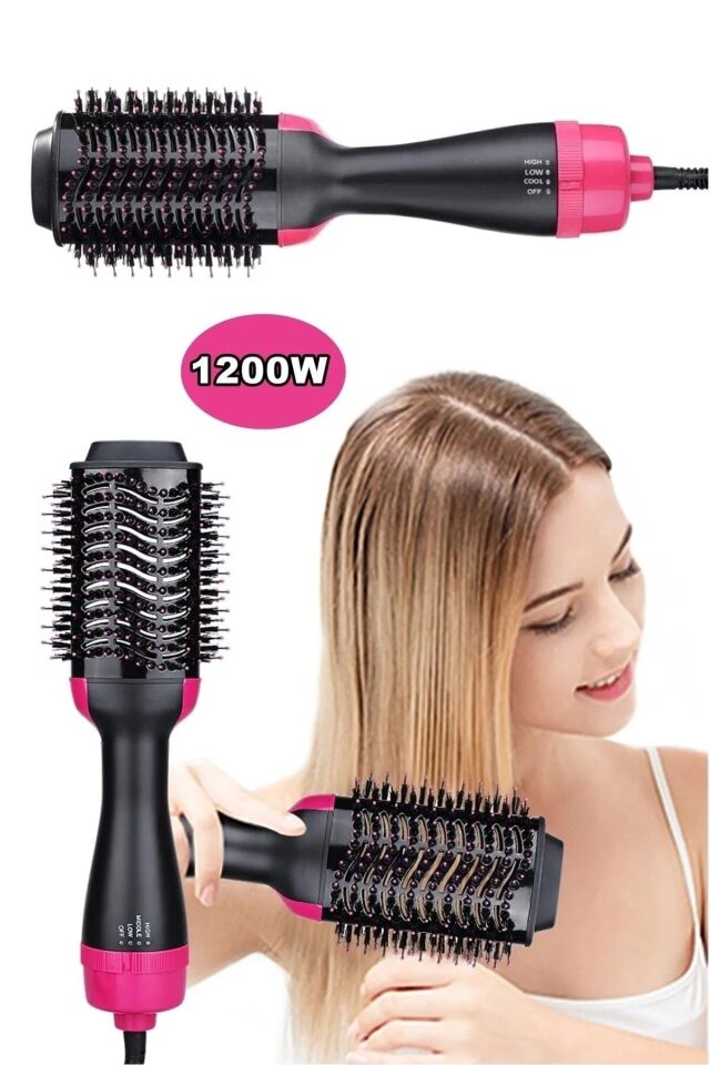 1200 W Ultra Hava Üflemeli Saç Şekillendirici Düzleştirici Fön Tarağı Saç Kurutma.