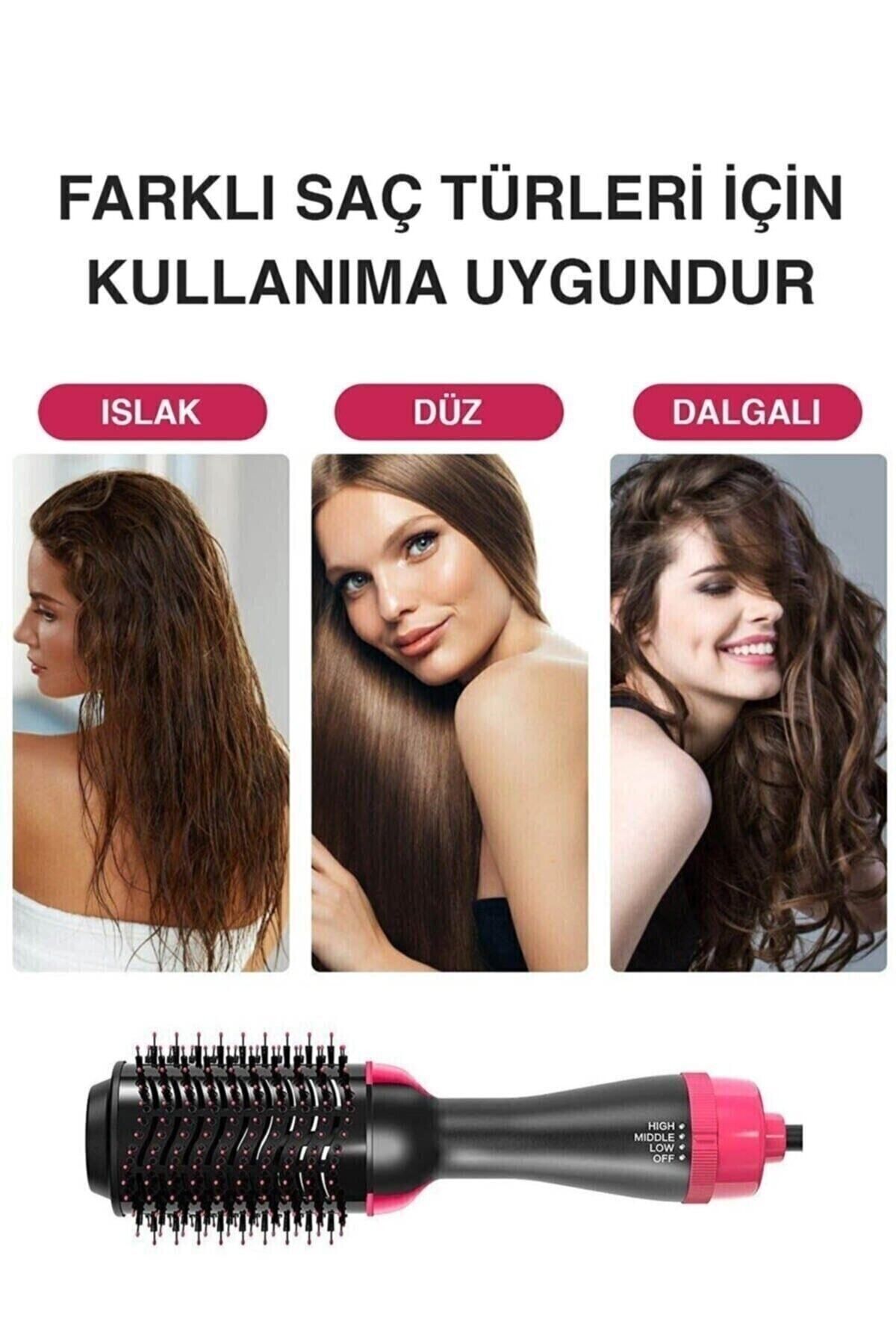1200 W Ultra Hava Üflemeli Saç Şekillendirici Düzleştirici Fön Tarağı Saç Kurutma.