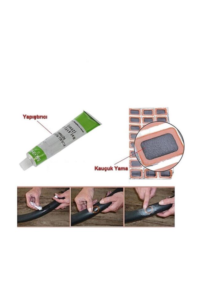 Bisiklet Motosiklet Lastik Yama Seti 24 Adet Yama Ve Yapıştırıcı