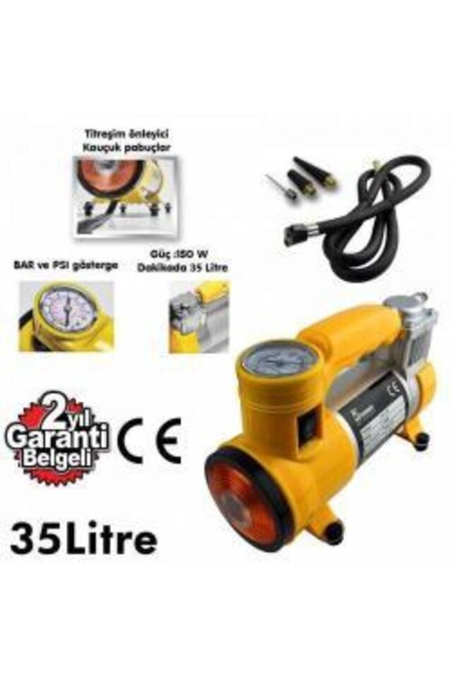 Metal Hava Kompresörü Işıklı Garantili 12 Volt