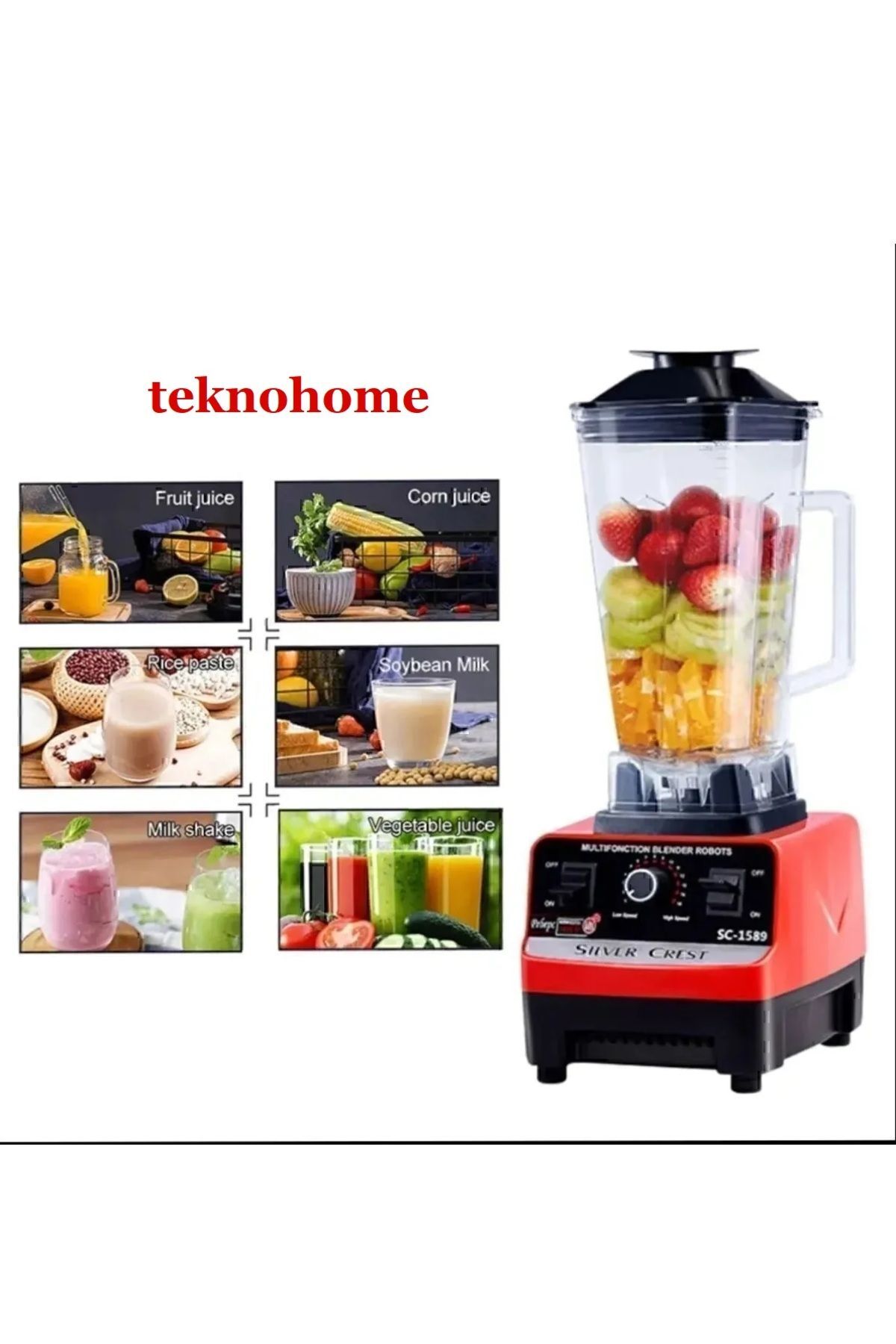 Blender Profesyonel Bar Cafe Karıştırıcı Meyve Sebze Öğütücü 9500w Renkler Değişiklik Gösterebilir
